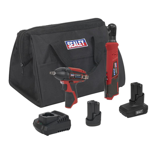 Sealey CP1200COMBO8 2 x 12V SV12 Series  Cordless Power Tool Combo Kit