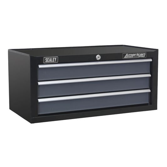 Sealey AP3503TB Mid-Box Tool Chest 3 Drawer with Ball-Bearing Slides - Black/Grey