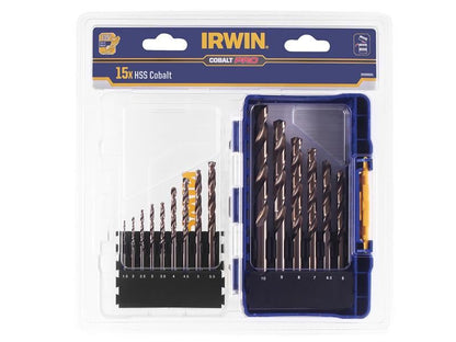 Irwin Hss Cobalt Drill Bit Set 15 Piece - IW3036501