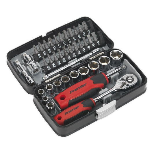 Sealey AK8945 Socket & Bit Set 38pc 1/4"Sq Drive