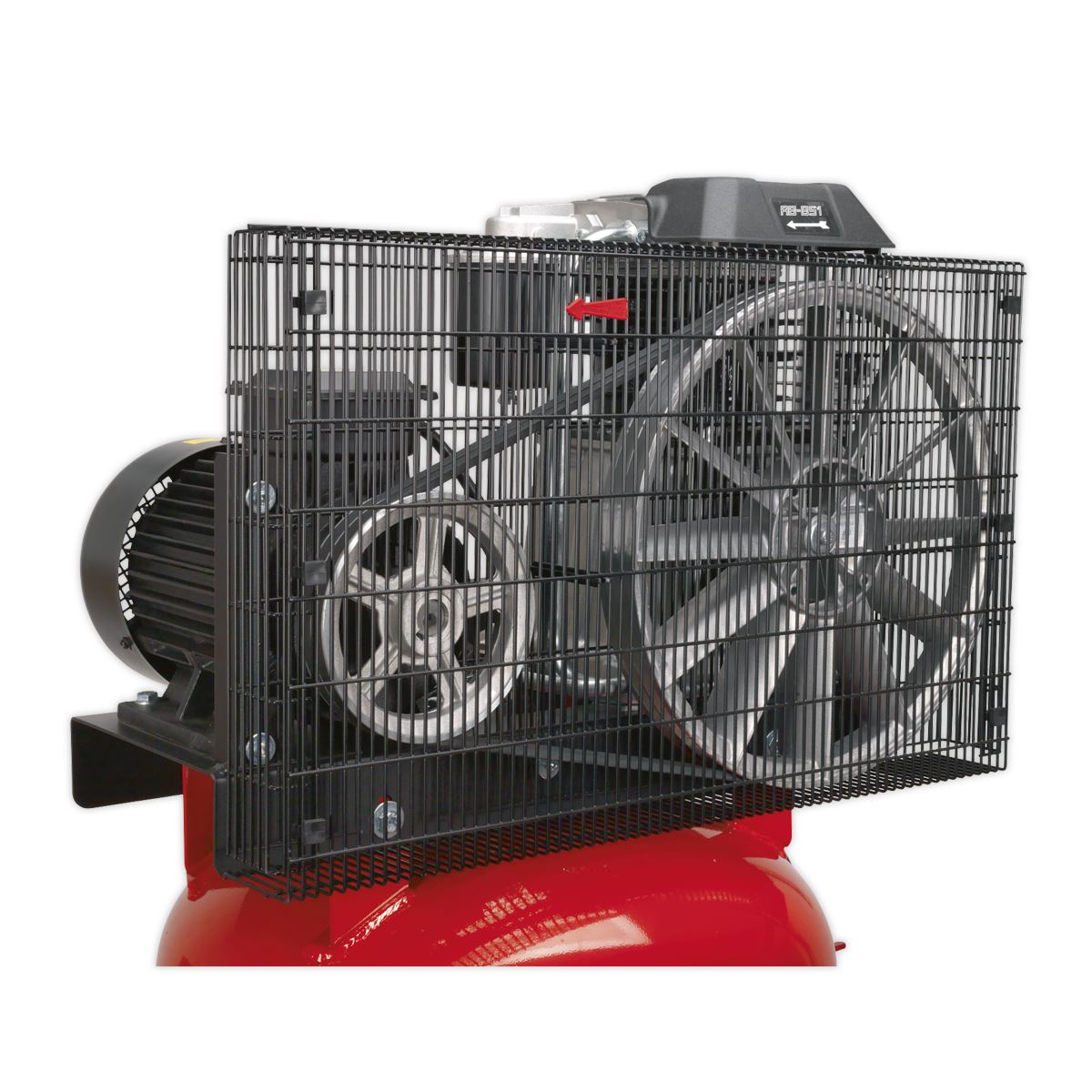 Sealey SACV52775B Air Compressor 270L Vertical Belt Drive 7.5hp 3ph 2-Stage with Cast Cylinders