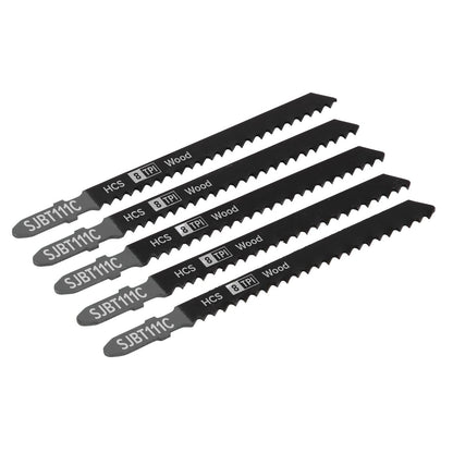 Sealey SJBT111C Jigsaw Blade General Wood 100mm 8tpi - Pack of 5