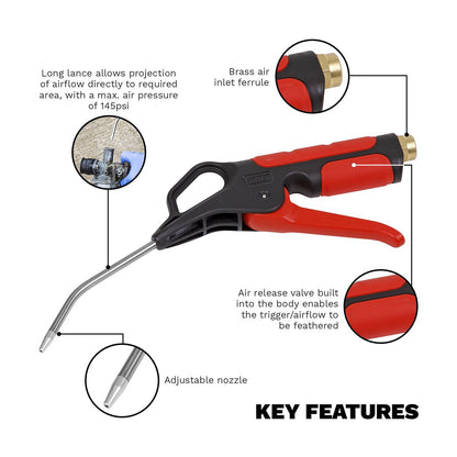 Sealey SA9250 Air Blow Gun 110mm with 1/4"BSP Air Inlet