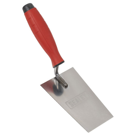 Sealey T1208 Stainless Steel Filler Trowel  - Rubber Handle - 140mm