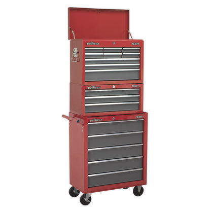 Sealey AP22505BB Rollcab 5 Drawer with Ball-Bearing Slides - Red/Grey