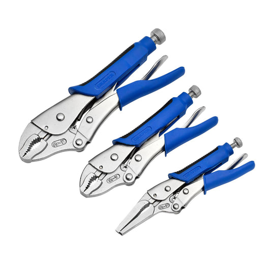 Draper 88293 Soft Grip Self Grip Pliers Set 3 Piece