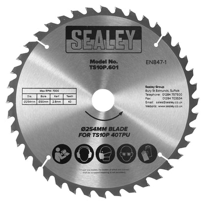 Sealey TS10P.601 Blade Ø254mm x 2.8mm/Ø30mm Bore 40tpu