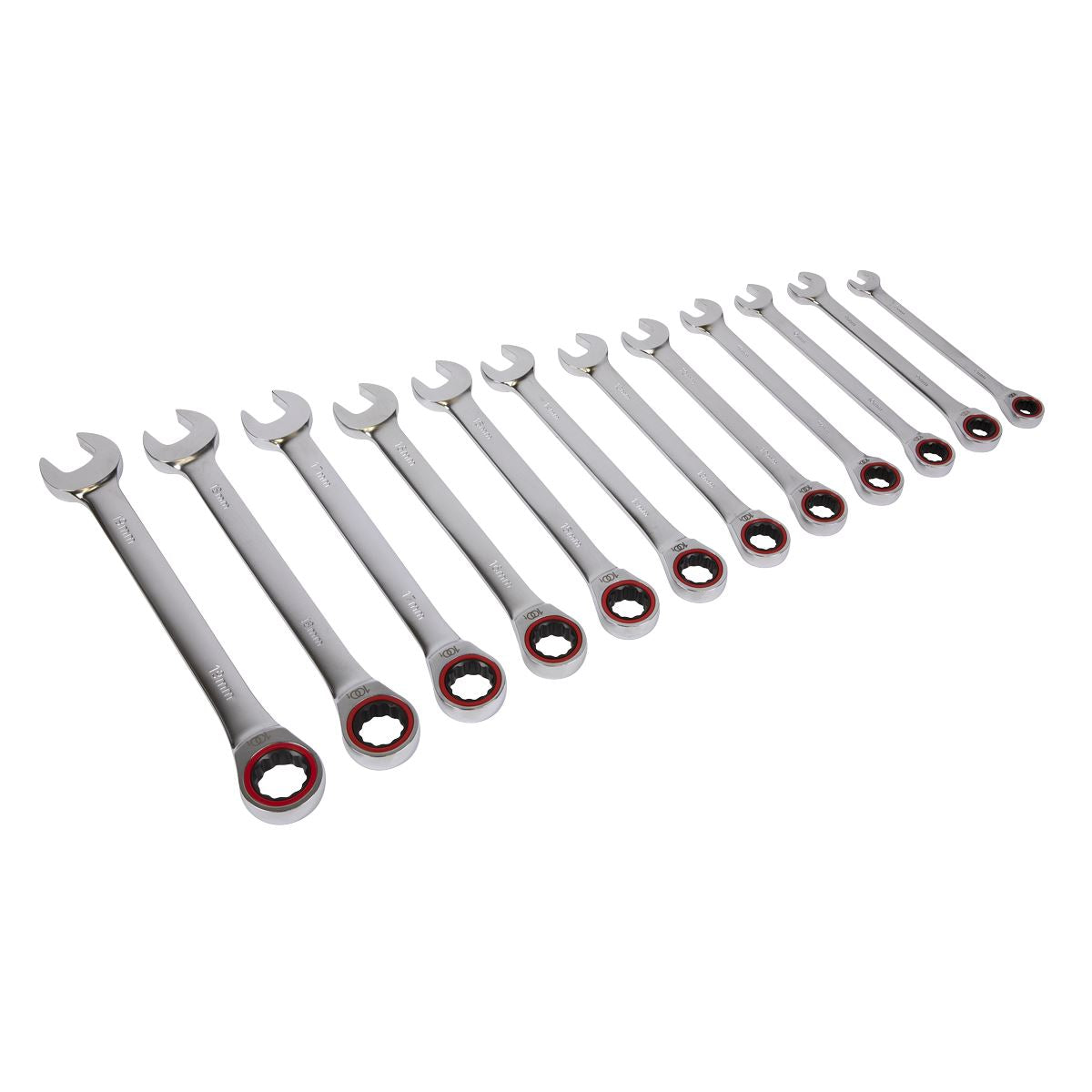 Sealey AK63940 Ratchet Combination Spanner Set 12pc Metric Premier Platinum