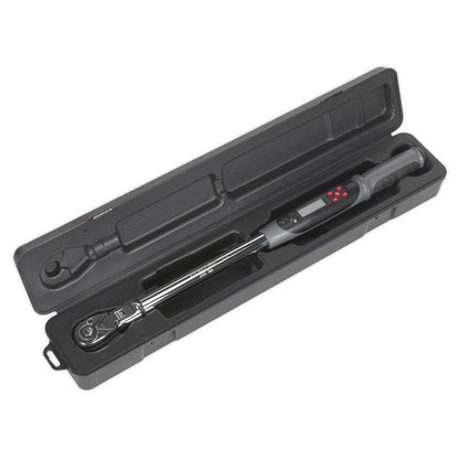 Sealey STW309 Angle Torque Wrench Flexi-Head Digital 1/2"Sq Drive 20-200Nm(14.7-147.5lb.ft)-McCormickTools