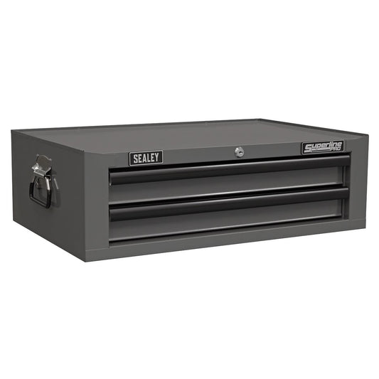 Sealey AP26029TG Mid-Box Tool Chest 2 Drawer with Ball-Bearing Slides - Grey/Black