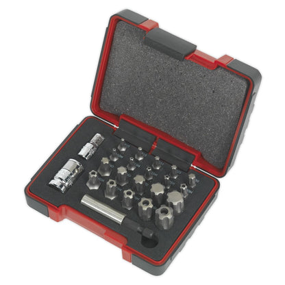 Sealey AK6226 TRX-P* & Security TRX-TS* Bit Set 23pc 1/4" & 3/8"Sq Drive