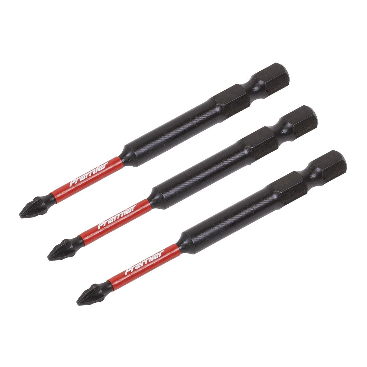 Sealey AK8257 Pozi #1 Impact Power Tool Bits 75mm - 3pc