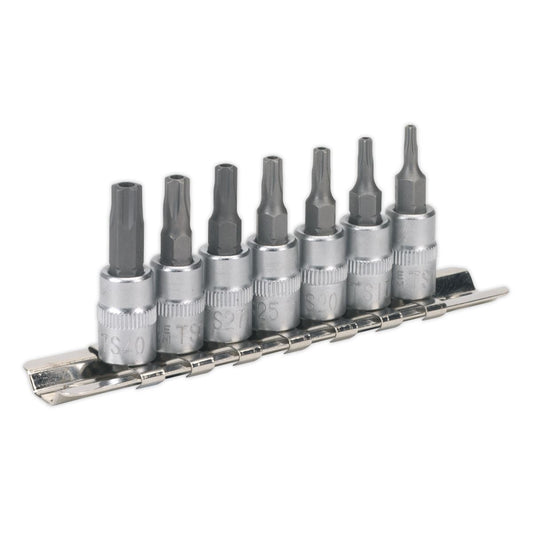 Sealey SX106 TRX-TS* Security Socket Bit Set 7pc 1/4"Sq Drive