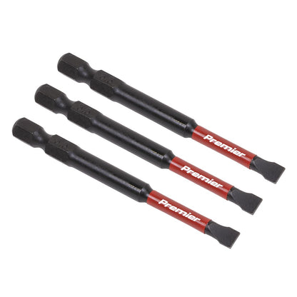 Sealey AK8252 Slotted 5.5mm Impact Power Tool Bits 75mm - 3pc