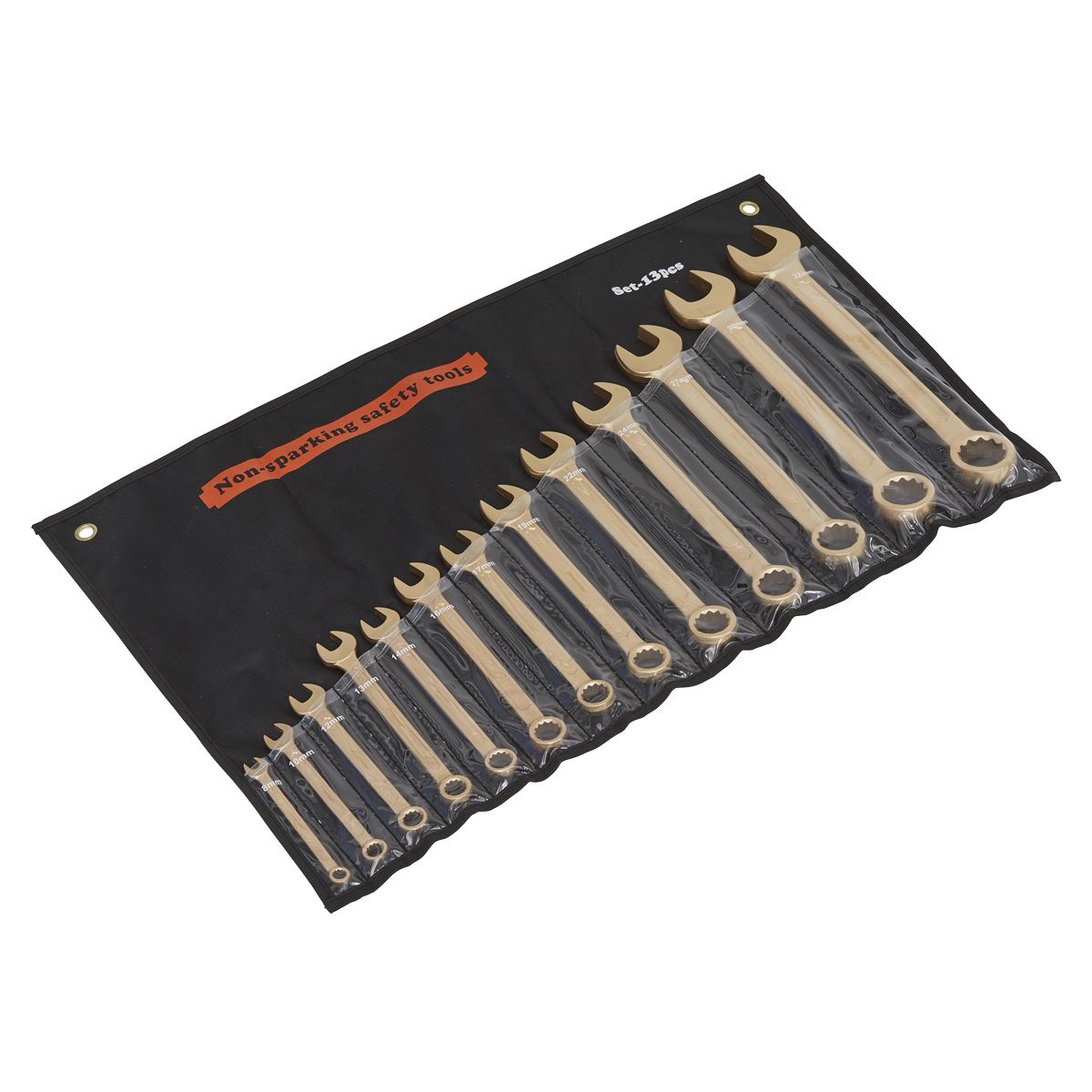 Sealey NS001 Combination Spanner Set 13pc 8-32mm - Non-Sparking