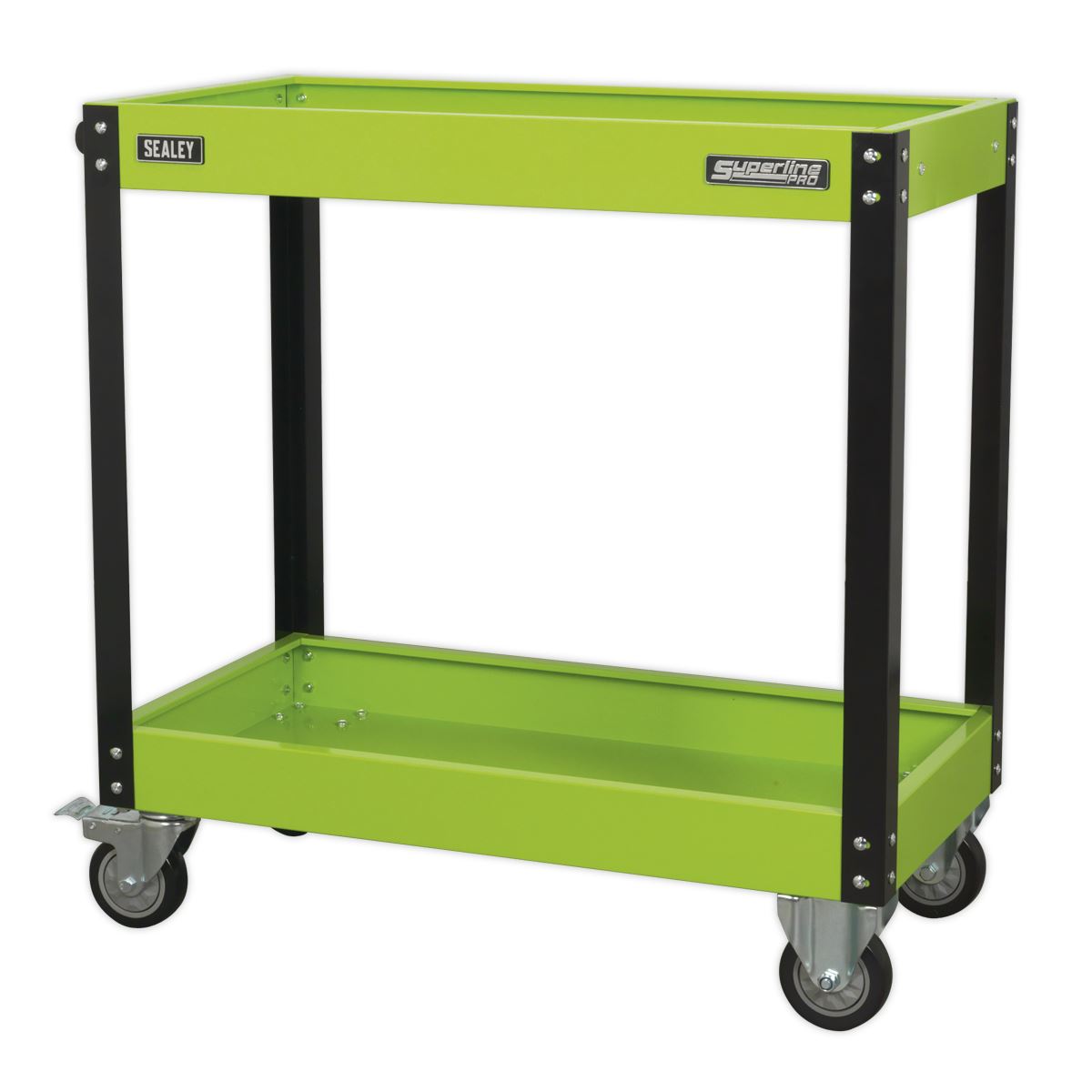 Sealey CX109HV Workshop Trolley 2-Level Heavy-Duty - Hi-Vis Green