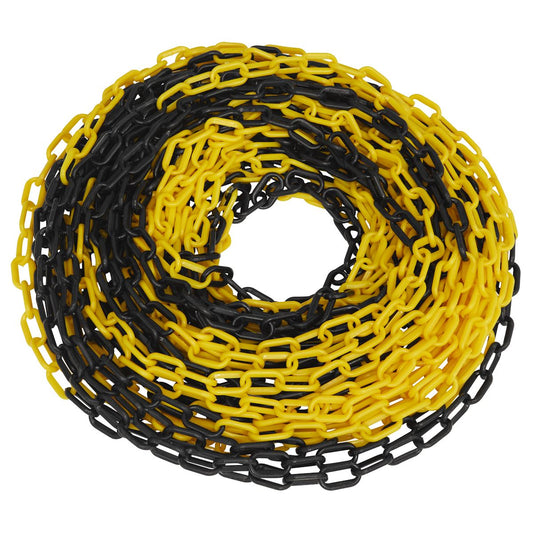 Sealey BYC25M Safety Chain Black/Yellow 25m x 6mm