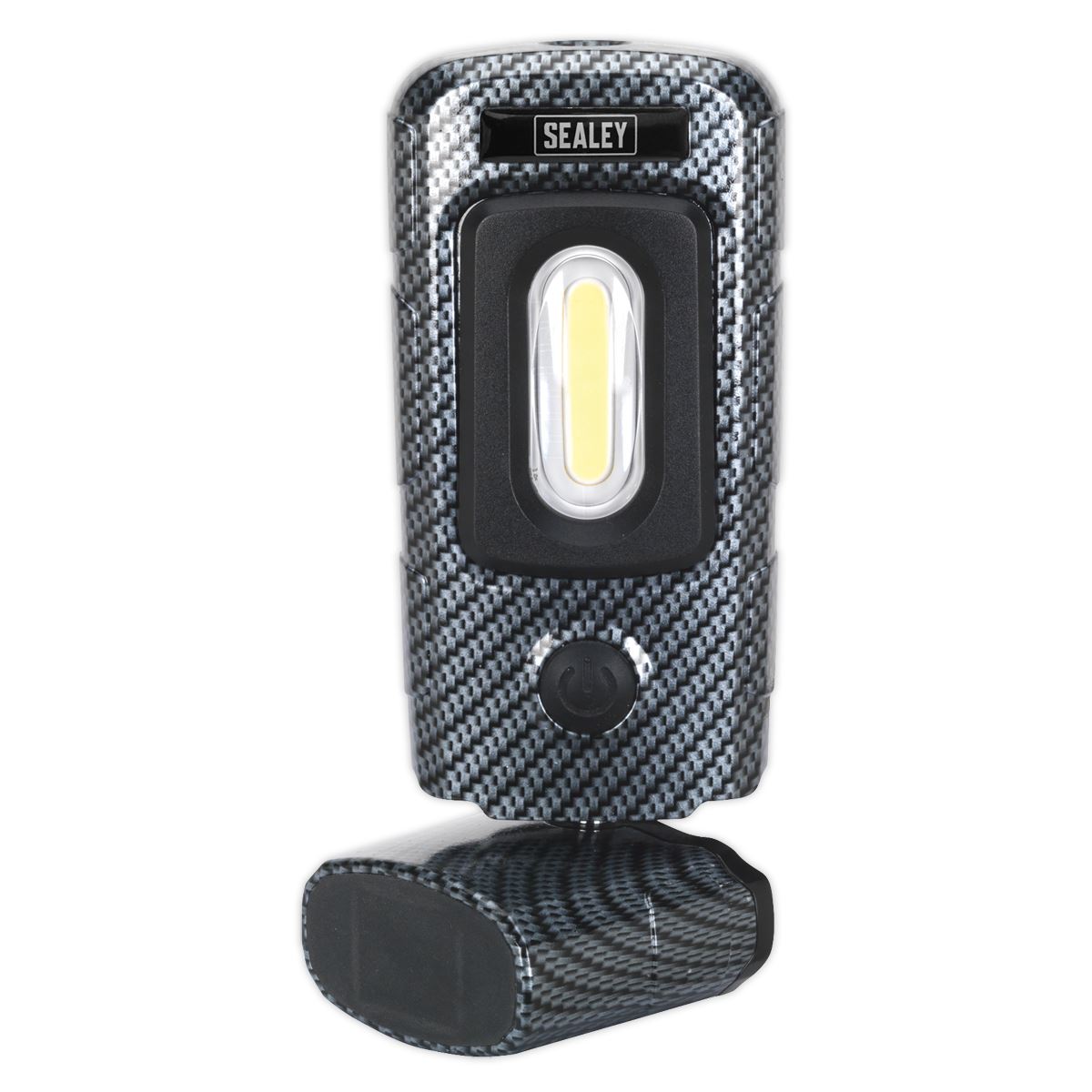 Sealey LED3601CF Rechargeable 360° Inspection Light 3W COB & 1W SMD LED Carbon Fibre Effect