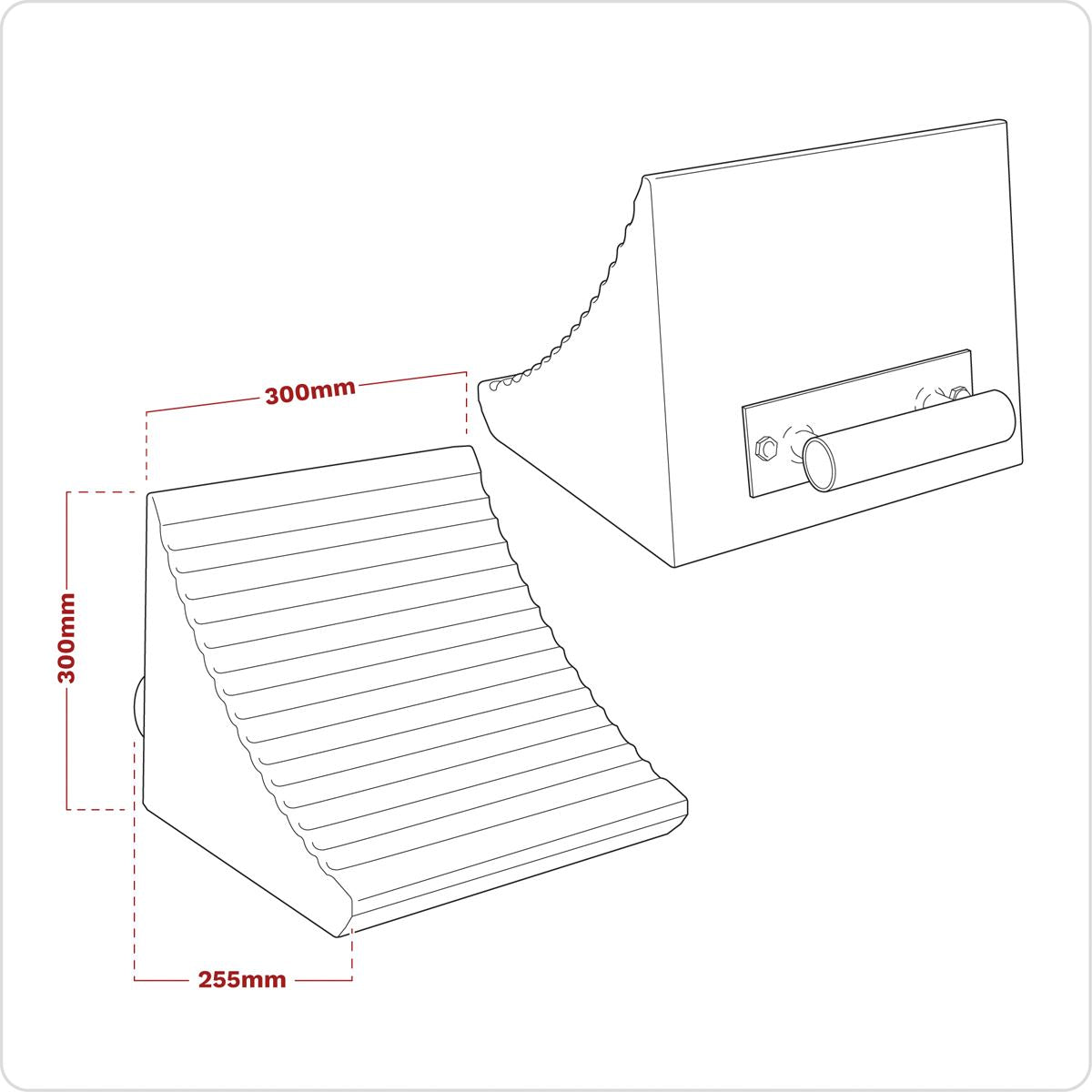 Sealey WC12 Heavy-Duty Rubber Wheel Chock - Single