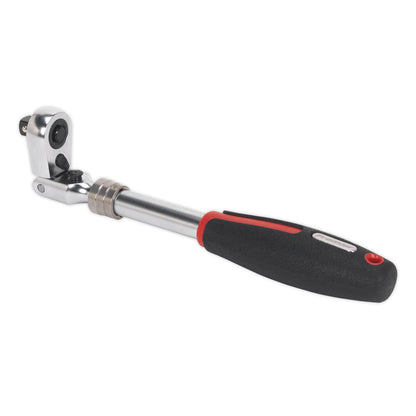 Sealey AK8983 Ratchet Wrench 3/8"Sq Drive Flexi-Head Extendable Premier Platinum