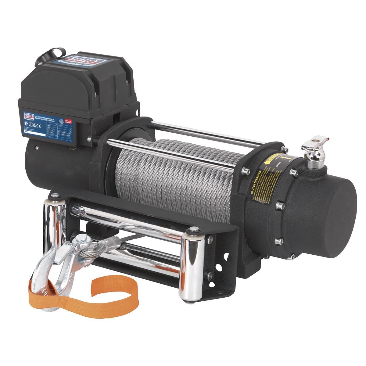 Sealey SRW5450 Self-Recovery Winch 5450kg (12000lb) Line Pull 12V