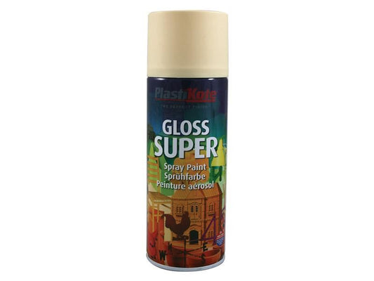 Plastikote Gloss Super Spray Antique White 400ml