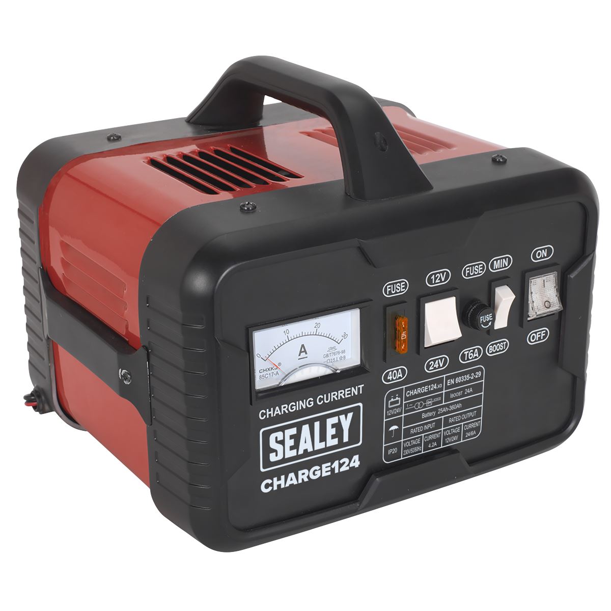 Sealey CHARGE124 Battery Charger 28A 12/24V 230V