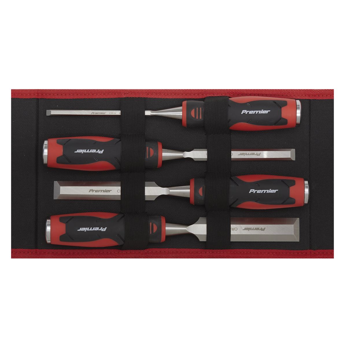 Sealey AK9239 Hammer-Thru Wood Chisel 4pc Set