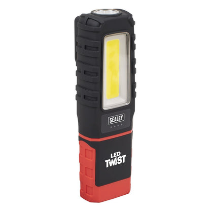 Sealey LED601 LED Twist Rechargeable Inspection Light 5W COB & 1W SMD