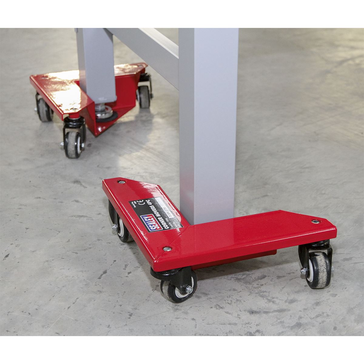 Sealey CM4 Corner Transport Dollies Set of 4 - 150kg Capacity