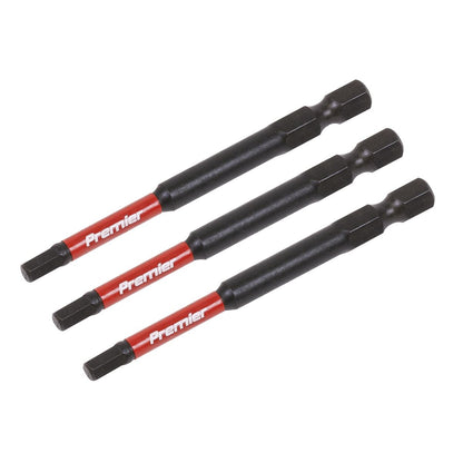 Sealey AK8262 Hex 4mm Impact Power Tool Bits 75mm - 3pc