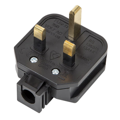 Sealey PL/13/3S Black 13A heavy-Duty Plug