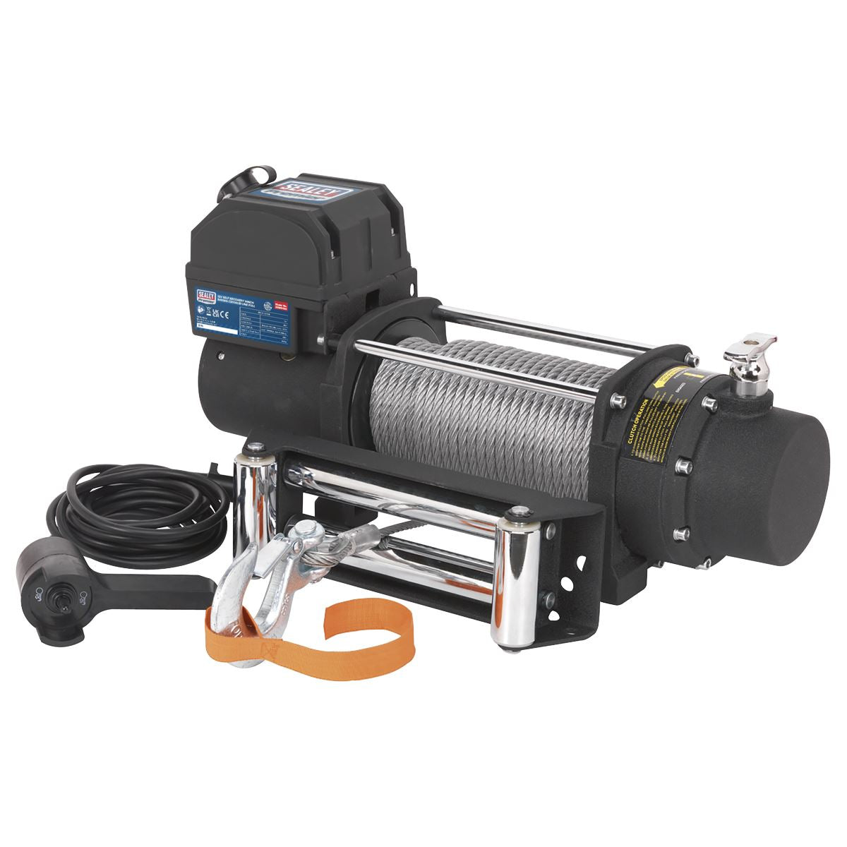 Sealey SRW5450 Self-Recovery Winch 5450kg (12000lb) Line Pull 12V