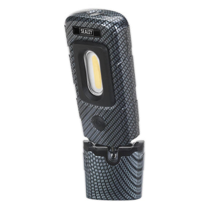 Sealey LED3601CF Rechargeable 360° Inspection Light 3W COB & 1W SMD LED Carbon Fibre Effect