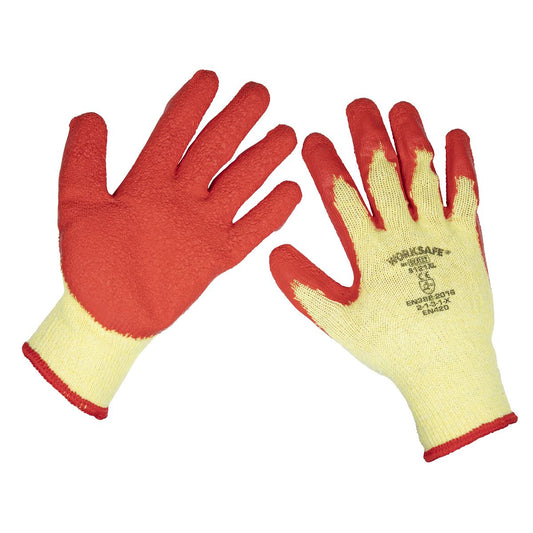 Sealey 9121XL Super Grip Knitted Gloves Latex Palm (X-Large) - Pair