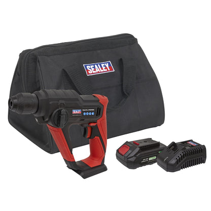 Sealey CP20VSDSKIT1 Cordless Rotary Hammer Drill Kit 20V 2Ah SV20 Series SDS Plus