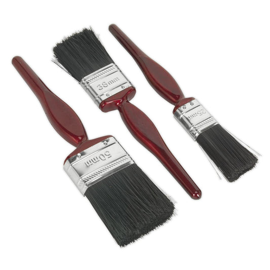 Sealey SPBS3 Pure Bristle Paint Brush Set 3pc