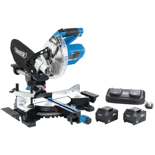 Draper 99765 D20 20V Brushless Sliding Compound Mitre Saw 185mm