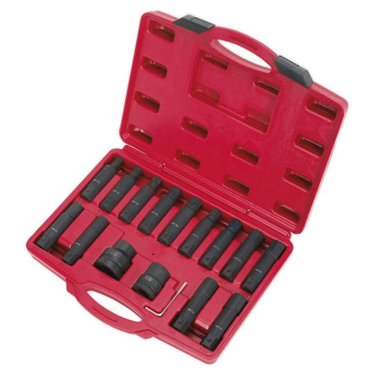 Sealey SX098 Impact Hex TRX-Star* & TRX-Star* Female Socket Bit Set 16pc 3/4" & 1"Sq Drive