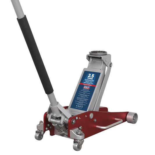 Sealey RJAS2500 Aluminium/Steel Trolley Jack with Rocket Lift 2.5 Tonne