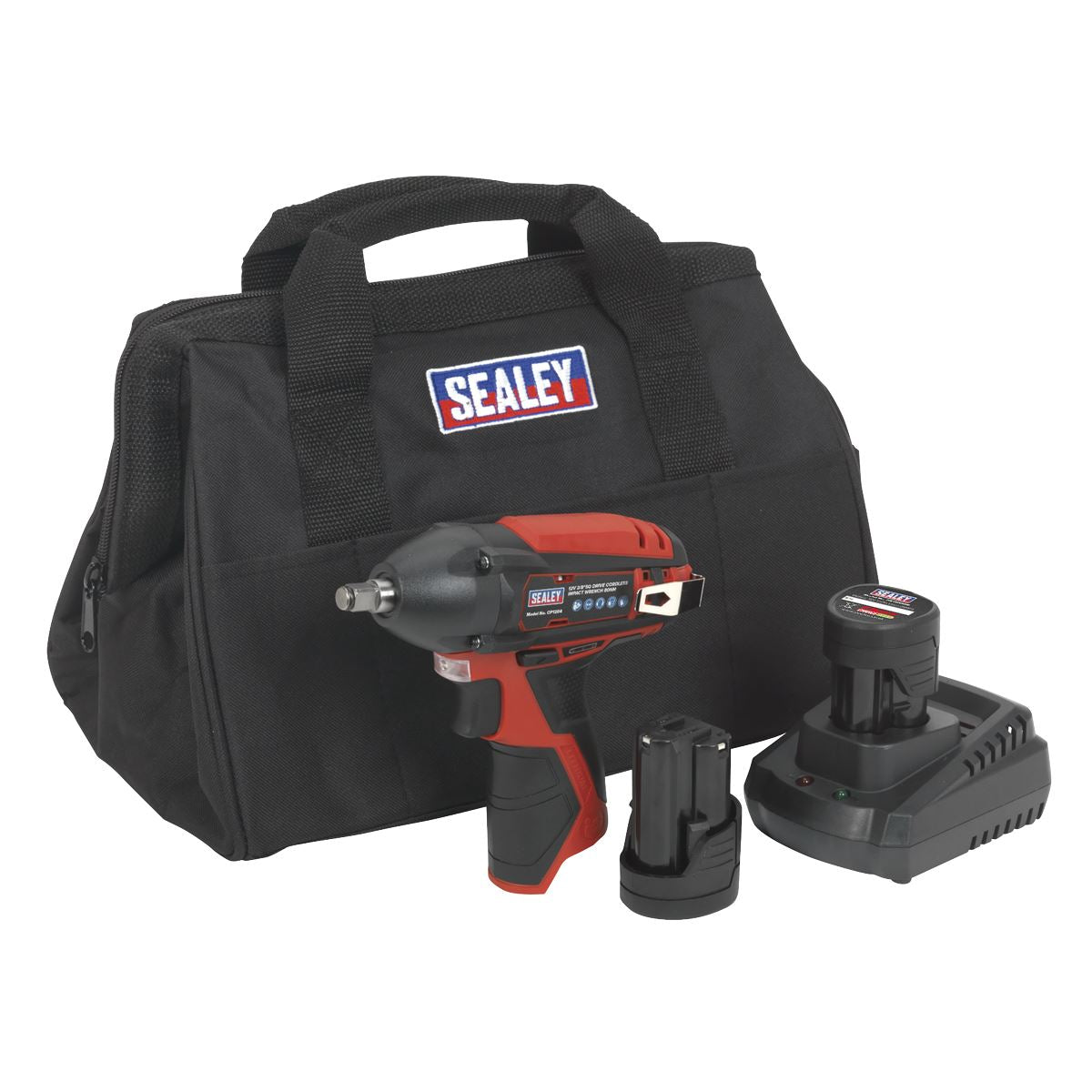 Sealey CP1204KIT Impact Wrench Kit 3/8"Sq Drive 12V SV12 Series - 2 Batteries