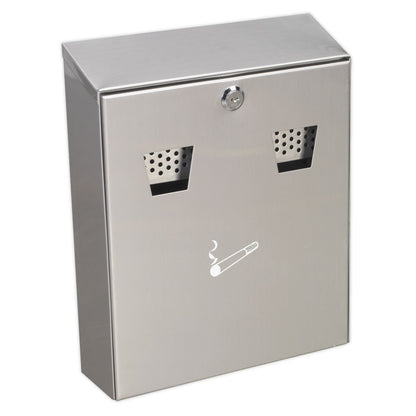 Sealey RCB02 Cigarette Bin Wall-Mounting Stainless Steel