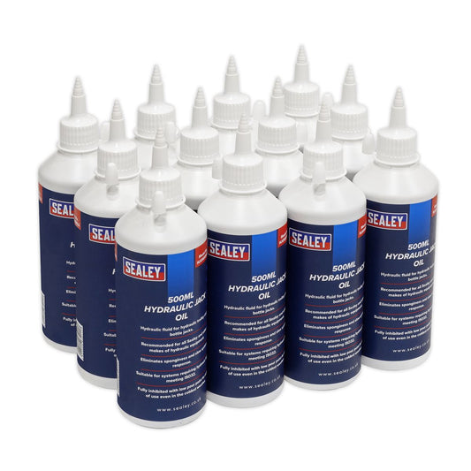 Sealey HJO/500ML Hydraulic Jack Oil 500ml Pack of 12