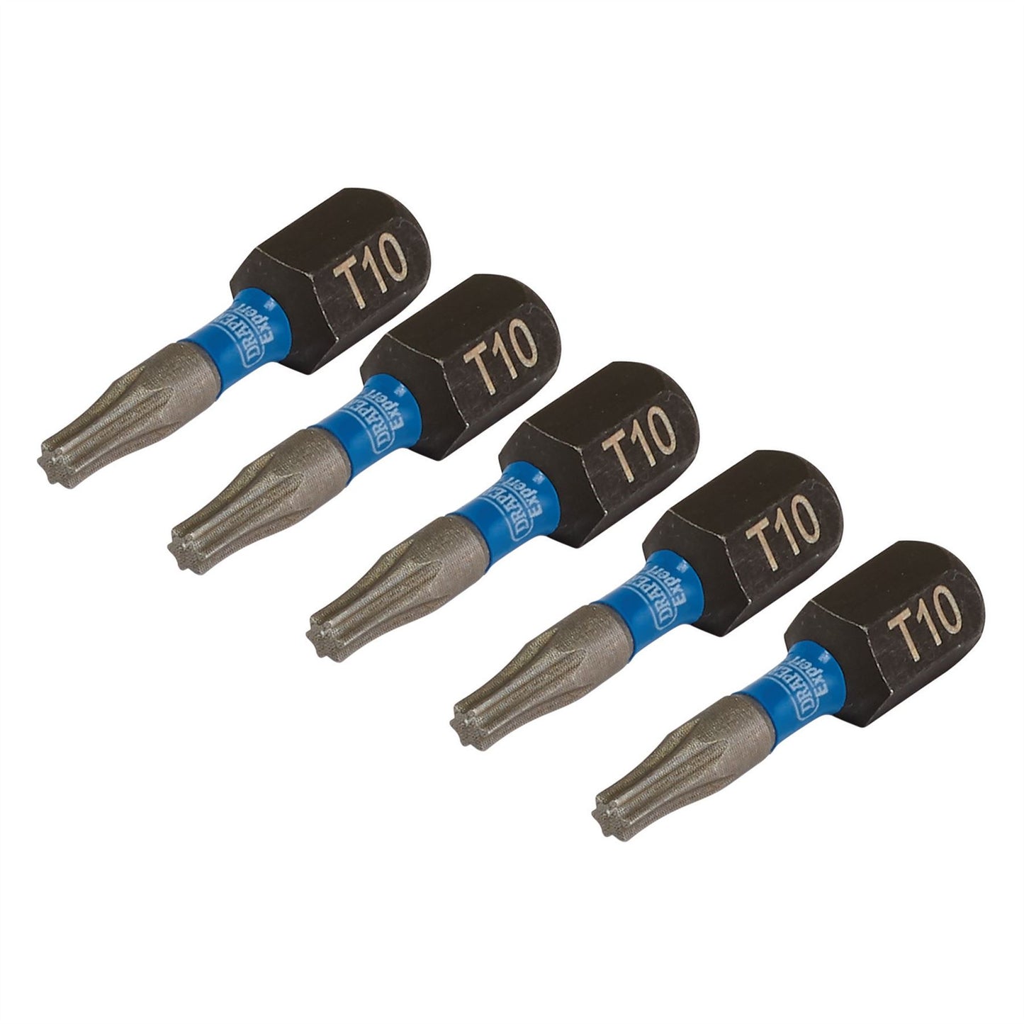 Draper 05491 Expert TX-STAR® Impact Screwdriver Bits T10 x 25mm 1/4" Hex Pack of 5