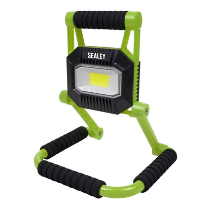 Sealey LEDFL10W Rechargeable Portable Fold Flat Floodlight 10W COB LED Lithium-ion