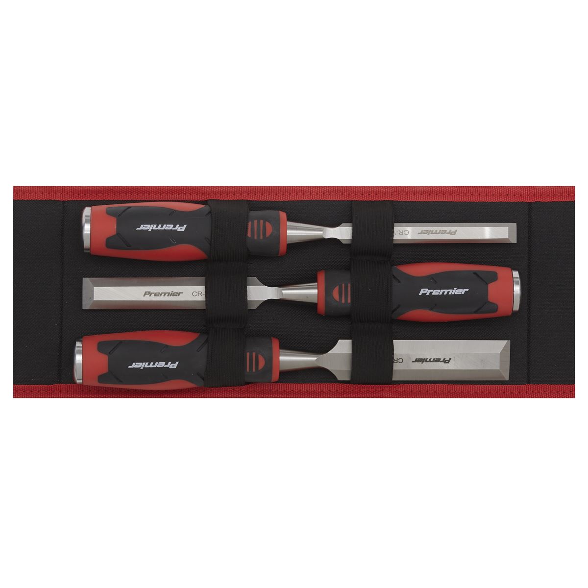 Sealey AK9238 Hammer-Thru Wood Chisel 3pc Set