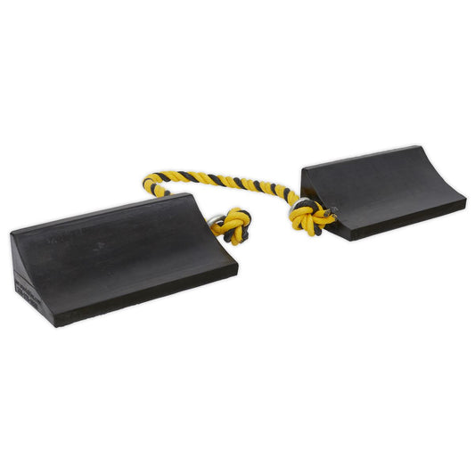 Sealey WC16 Rubber Wheel Chocks Heavy-Duty - Pair