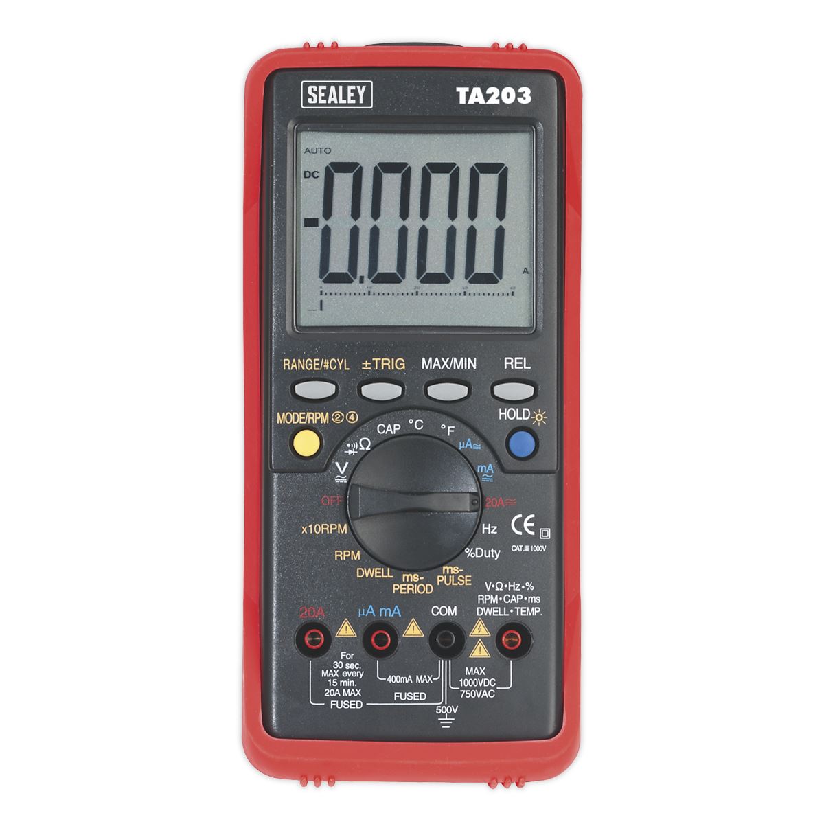 Sealey TA203 Digital Automotive Multimeter 15-Function Bar Graph/PC Link