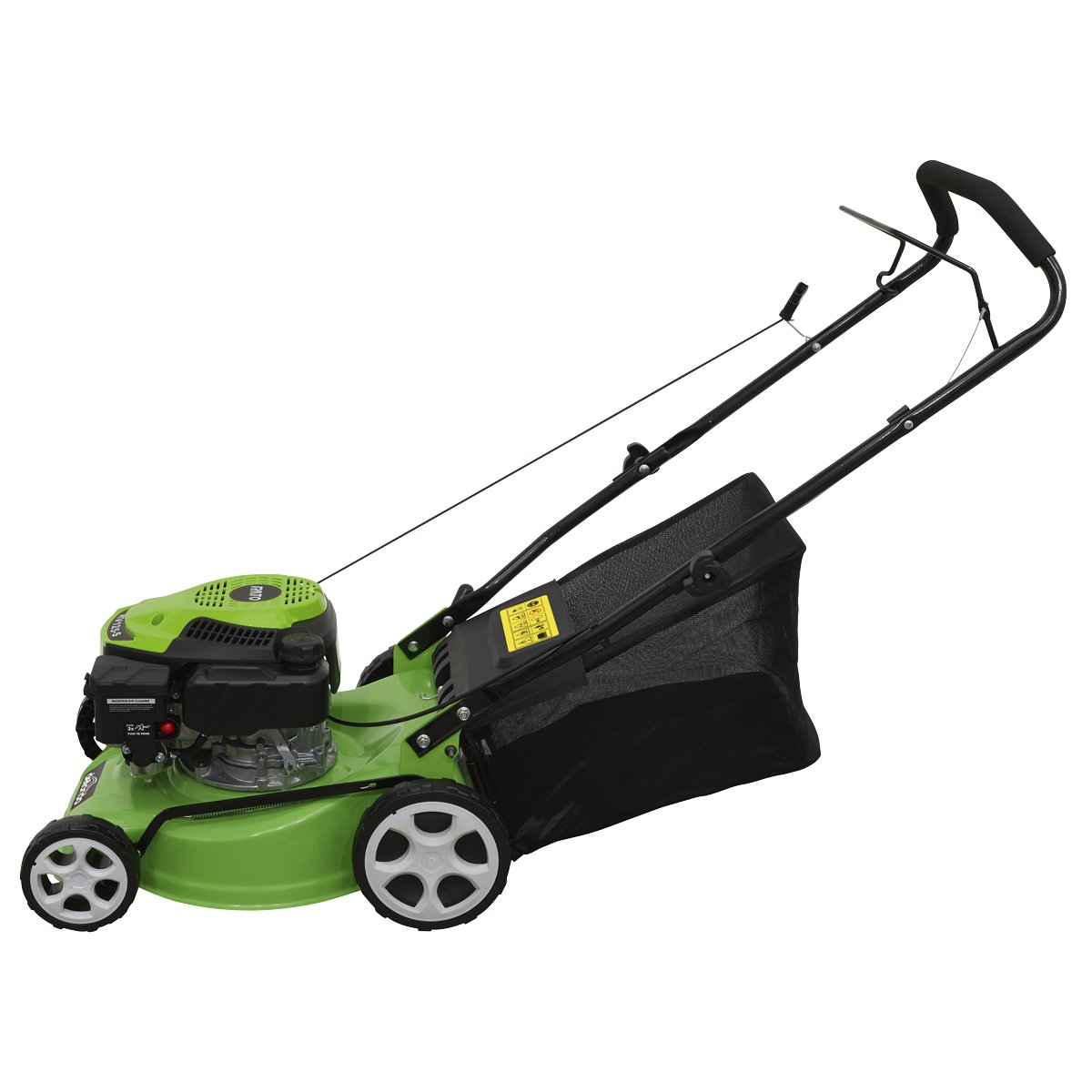 Dellonda DG100 Hand - Propelled Petrol Lawnmower Grass Cutter 132cc 16"/40cm 4 - Stroke