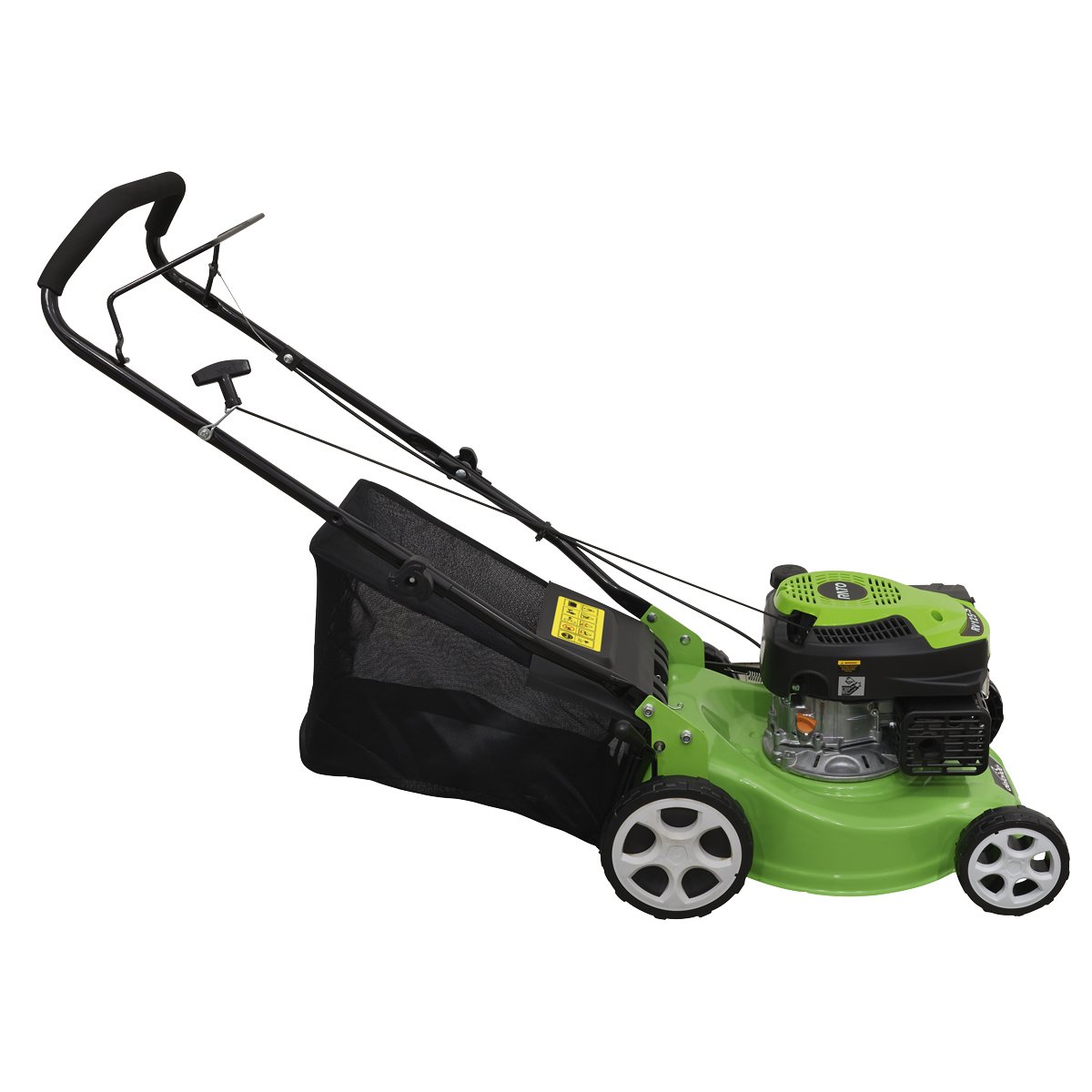 Dellonda DG100 Hand - Propelled Petrol Lawnmower Grass Cutter 132cc 16"/40cm 4 - Stroke